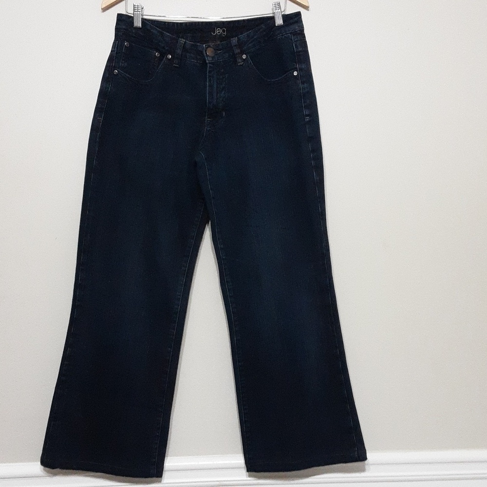 Jag jean women straight legs dark washed 12 festival vacation office Y2K casual